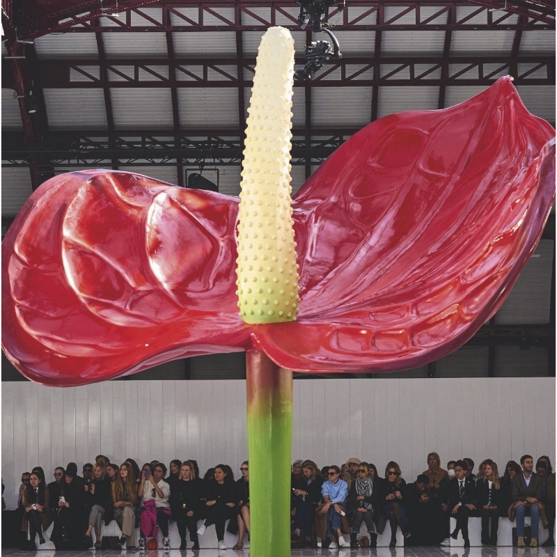 Flor tridimensional/three-dimensional Decoración/red/craft/loewe